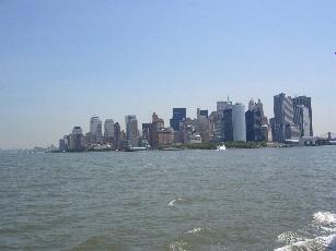 ...Skyline Manhattan von Hudson River...